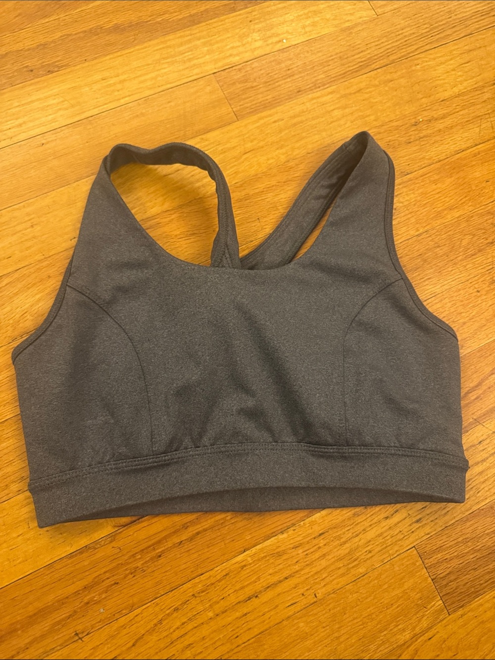 Tek Gear Athletic Keyhole Sports Bra Gray Medium